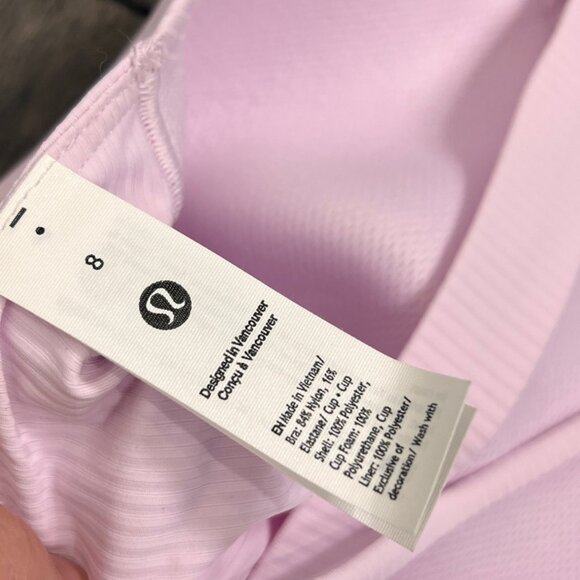 Lululemon Like a Cloud Ribbed Longline Bra *Light Support, D/DD Cup Pink Organza - Picture 6 of 8